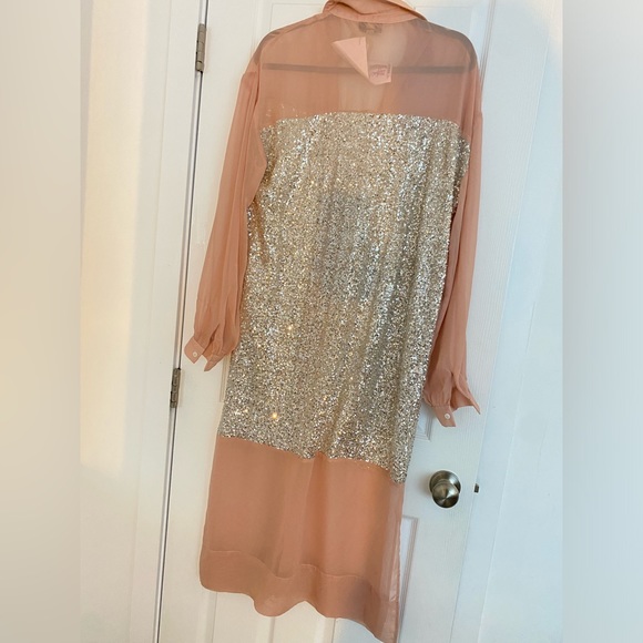 Never Fully Dressed Sequin Mix Lil Shirt Dress - Picture 8 of 8